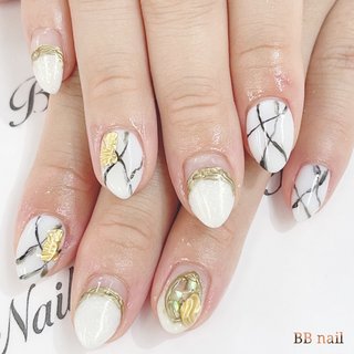 人気順 ブラック 黒 代理石ネイルのネイルデザイン ネイルブック