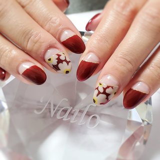 マリメッコ風ネイルのネイルデザイン ネイルブック