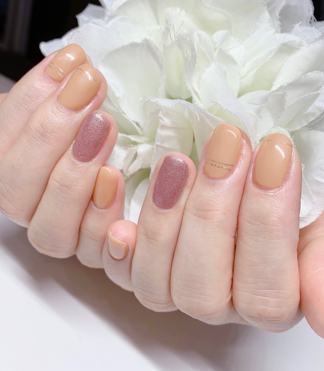 ハンド ラメ ワンカラー ミディアム ピンク あめちゃんのネイルデザイン No ネイルブック