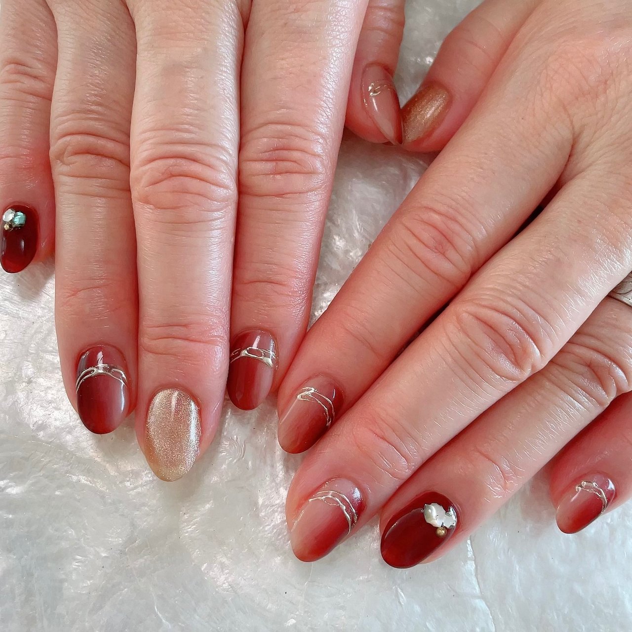 冬 クリスマス パーティー 女子会 ハンド Eclat Nail Salon 鎌田恭子のネイルデザイン No ネイルブック