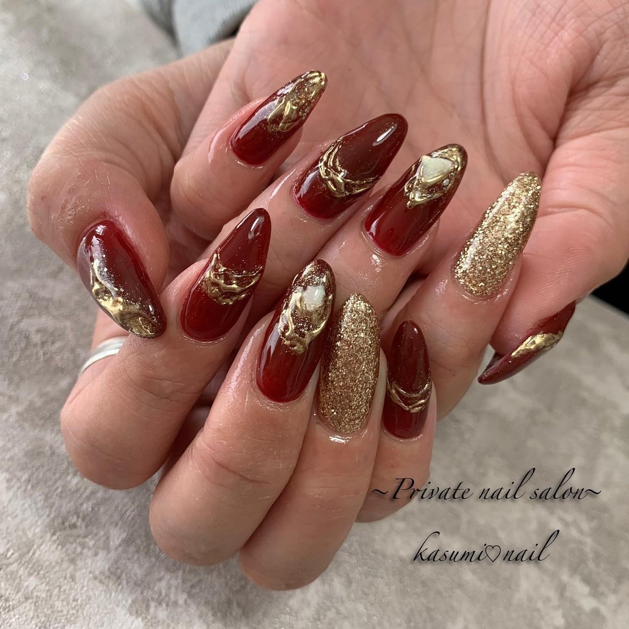 秋 冬 クリスマス 女子会 ハンド Kasumi Nailのネイルデザイン No ネイルブック