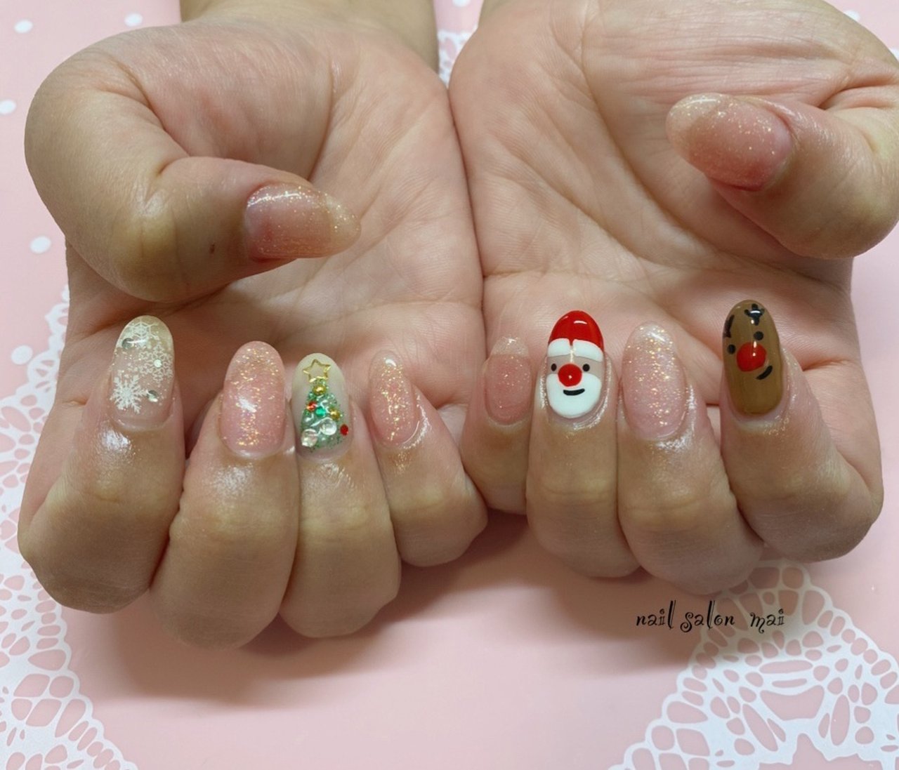 ハンド ピンク レッド ブラウン ジェルネイル まいのネイルデザイン No ネイルブック