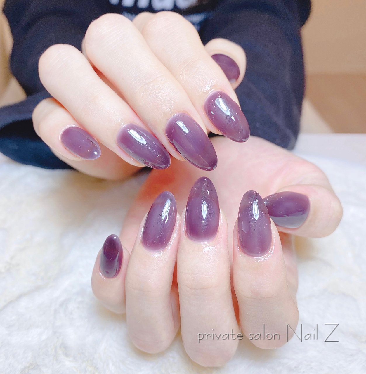 メイベリンネイルカラーパープル☆ ハンド/ワンカラー/ロング/パープル/ジェルネイル - Nail Z