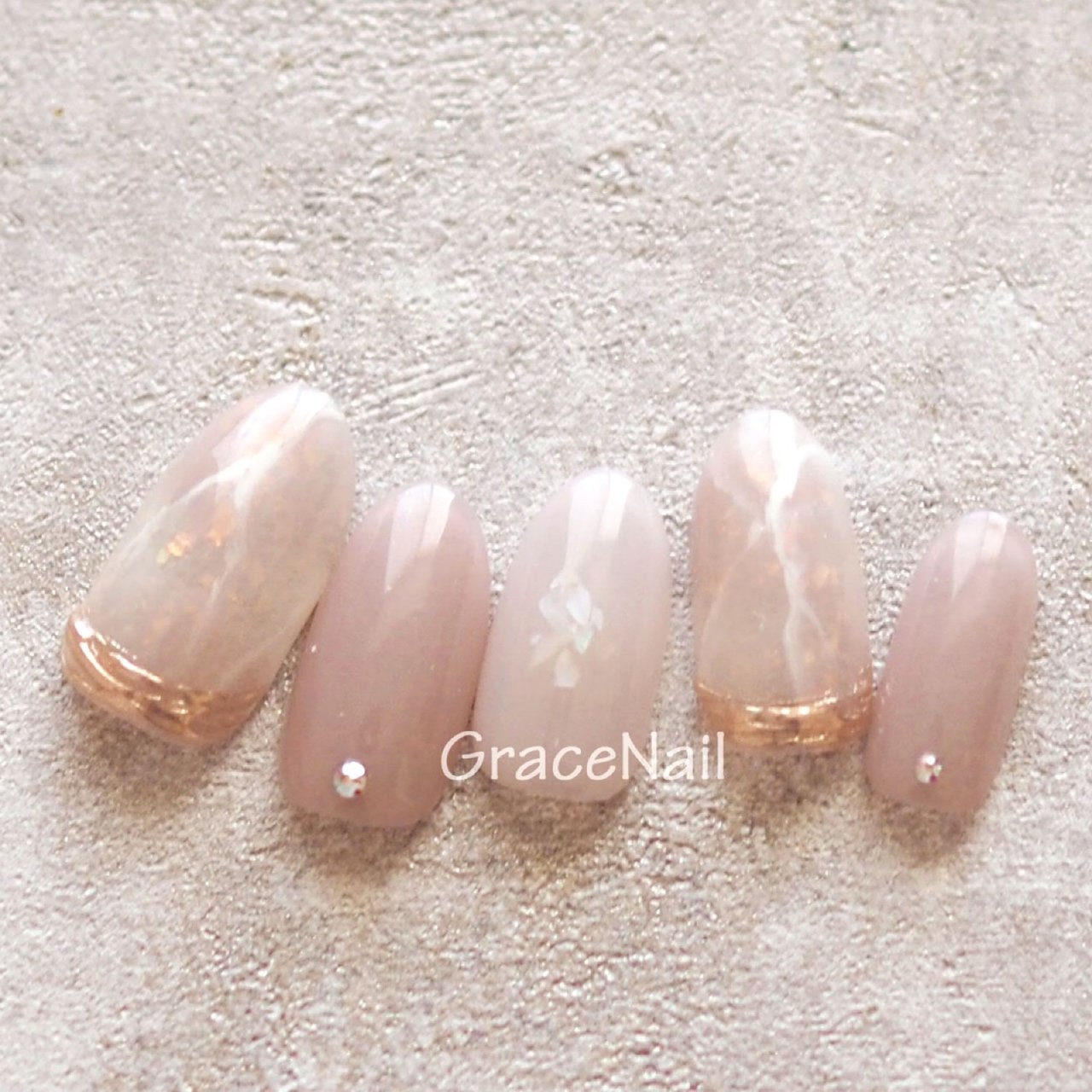 オールシーズン オフィス ブライダル パーティー ハンド Gracenailのネイルデザイン No ネイルブック