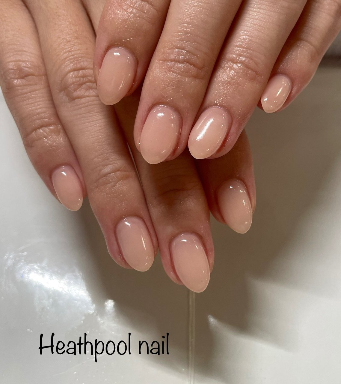 ハンド ワンカラー ベージュ ジェルネイル Heathpoolnailのネイルデザイン No ネイルブック
