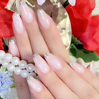 鏡フレンチネイルのネイルデザイン ネイルブック