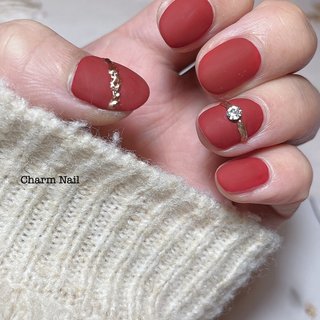 マットボルドーのネイルデザイン ネイルブック