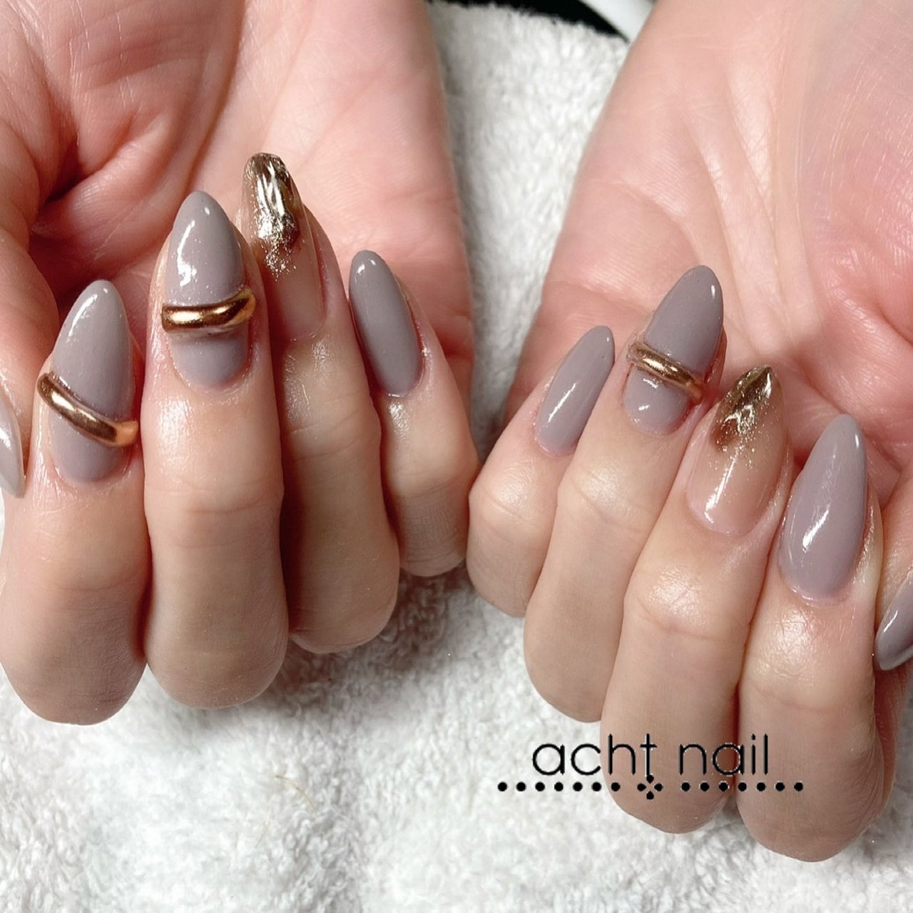 オールシーズン ハンド クリア グレー ジェルネイル Acht Nail アハトネイル のネイルデザイン No ネイルブック