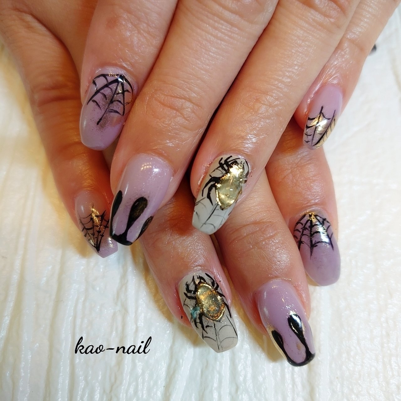 秋 冬 ハンド 痛ネイル 3d Kao Nailのネイルデザイン No ネイルブック