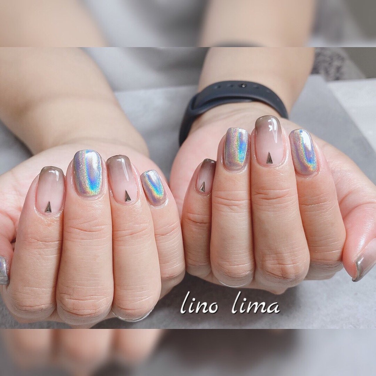 グレー ブラック お客様 Lino Lima リノ リマ のネイルデザイン No ネイルブック