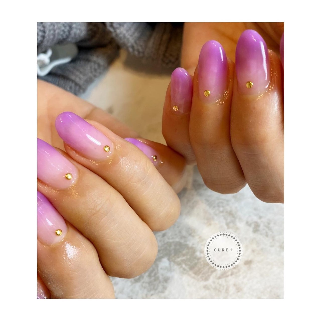 オールシーズン ハンド グラデーション ピンク パープル ネイリスト ゆみ のネイルデザイン No ネイルブック