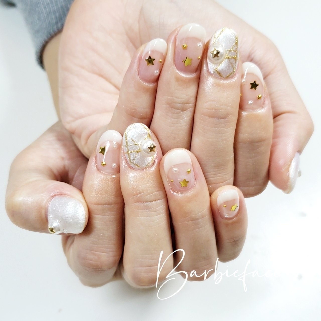 冬 クリスマス ハンド フレンチ ワンカラー Misakiのネイルデザイン No ネイルブック