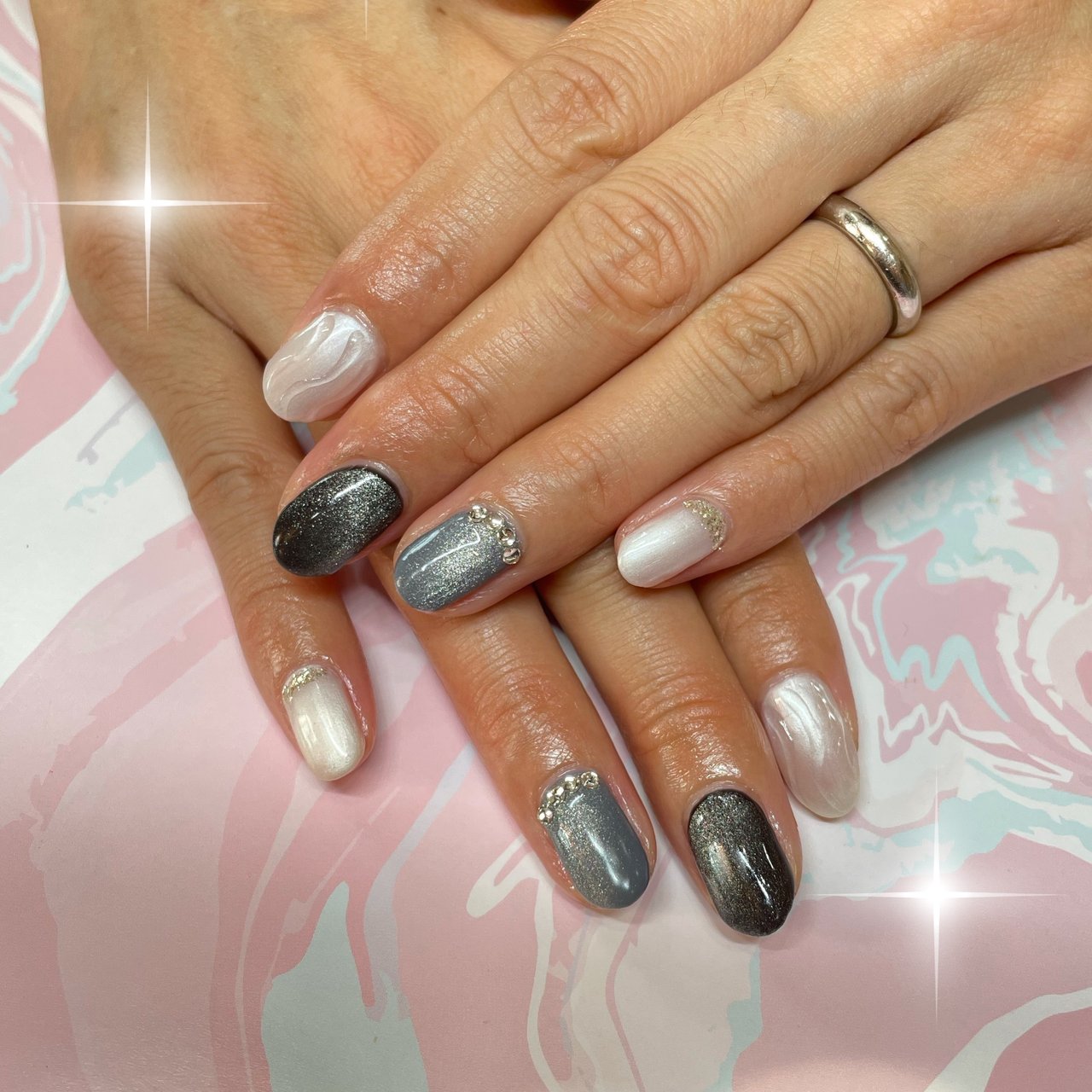 冬 オールシーズン 女子会 ハンド シンプル シエル金沢市 金谷和美 のネイルデザイン No ネイルブック