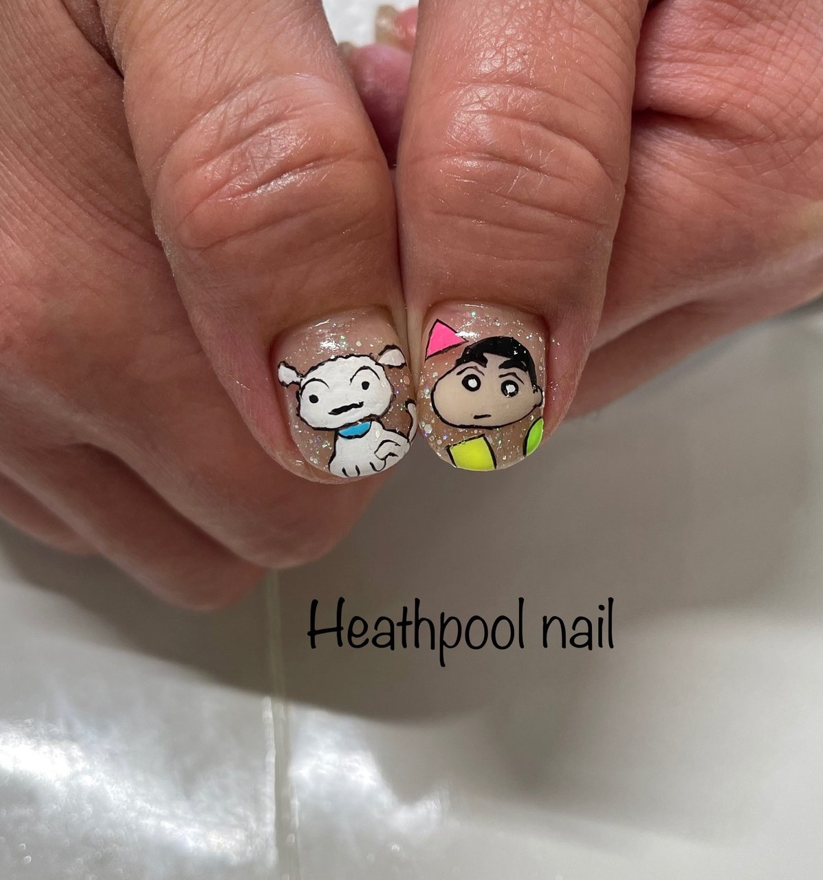 ハンド 痛ネイル キャラクター ジェルネイル Heathpoolnailのネイルデザイン No ネイルブック