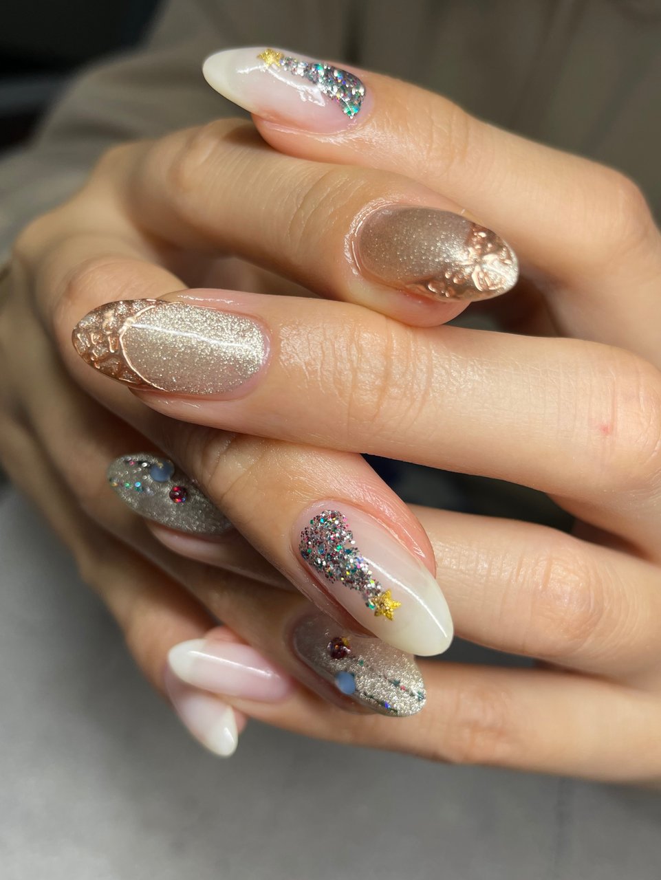 冬 クリスマス ハンド ジェルネイル お客様 京都ネイルボーテ Sakkoのネイルデザイン No ネイルブック