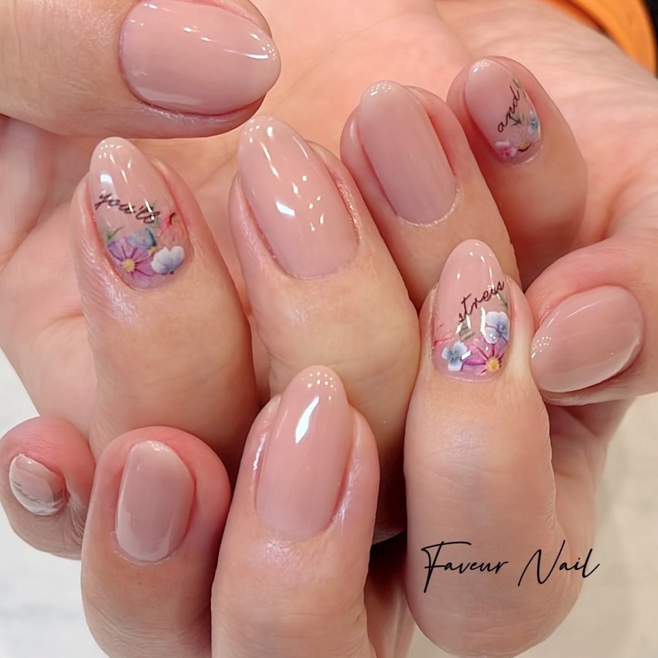 オールシーズン オフィス ハンド シンプル ワンカラー Faveur Nailのネイルデザイン No ネイルブック