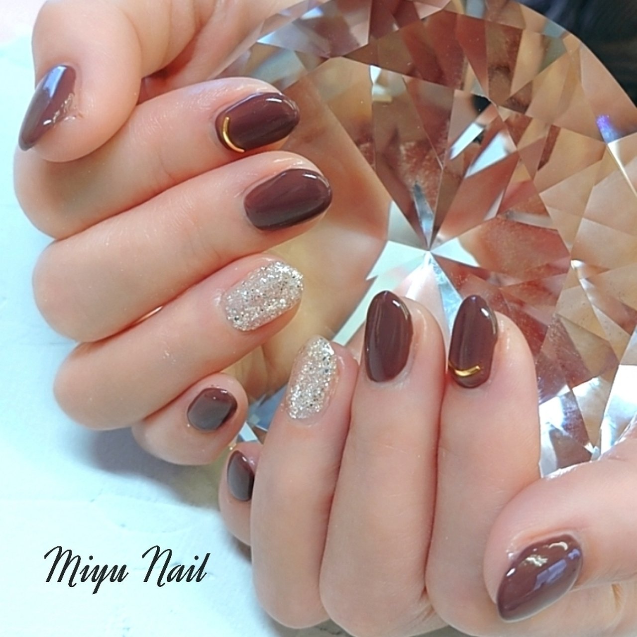 秋 冬 オールシーズン ハンド シンプル Miyu Nailのネイルデザイン No ネイルブック