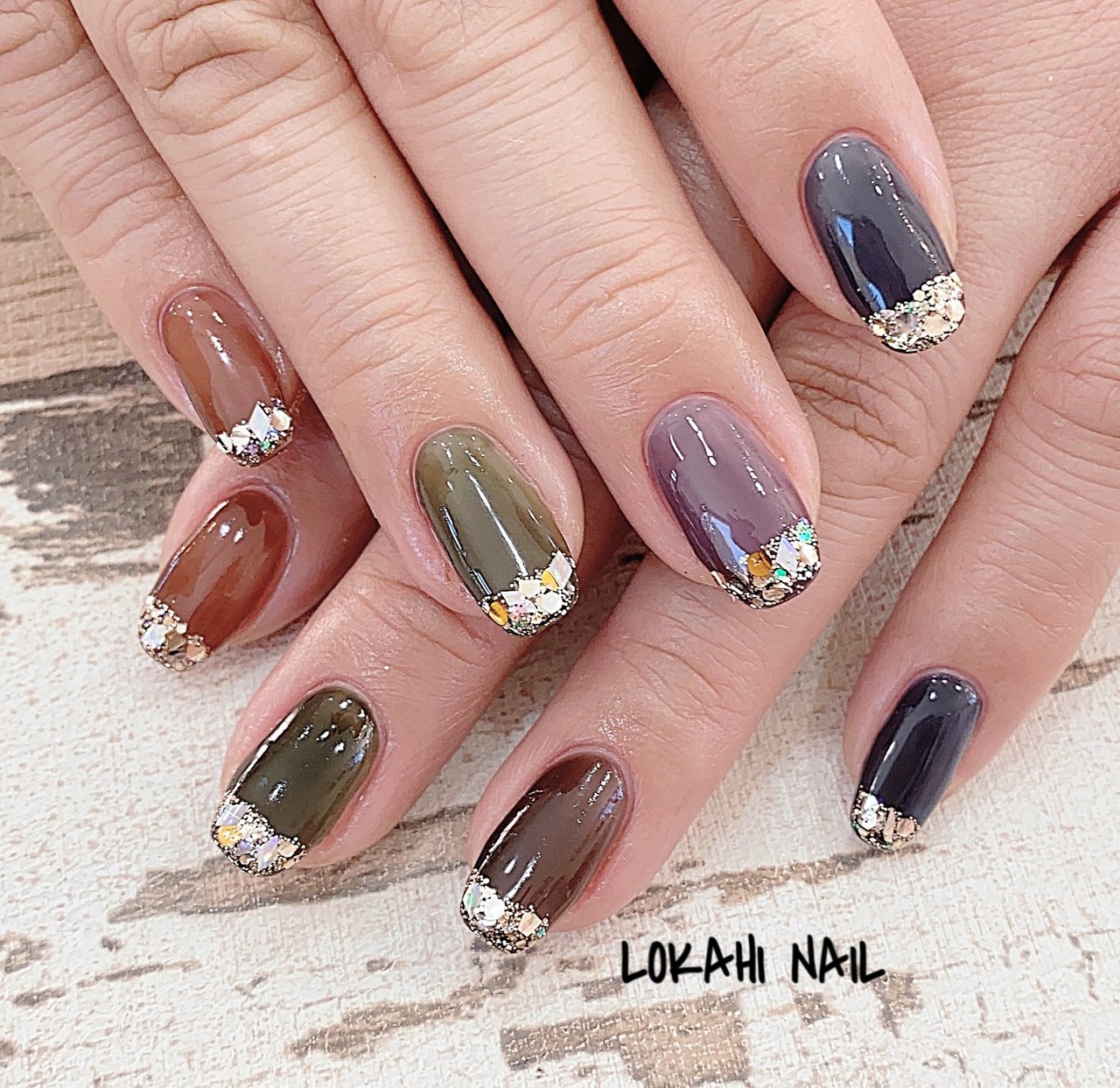 秋 冬 ハンド シンプル フレンチ Lokahi Nail ロカヒネイルのネイルデザイン No ネイルブック