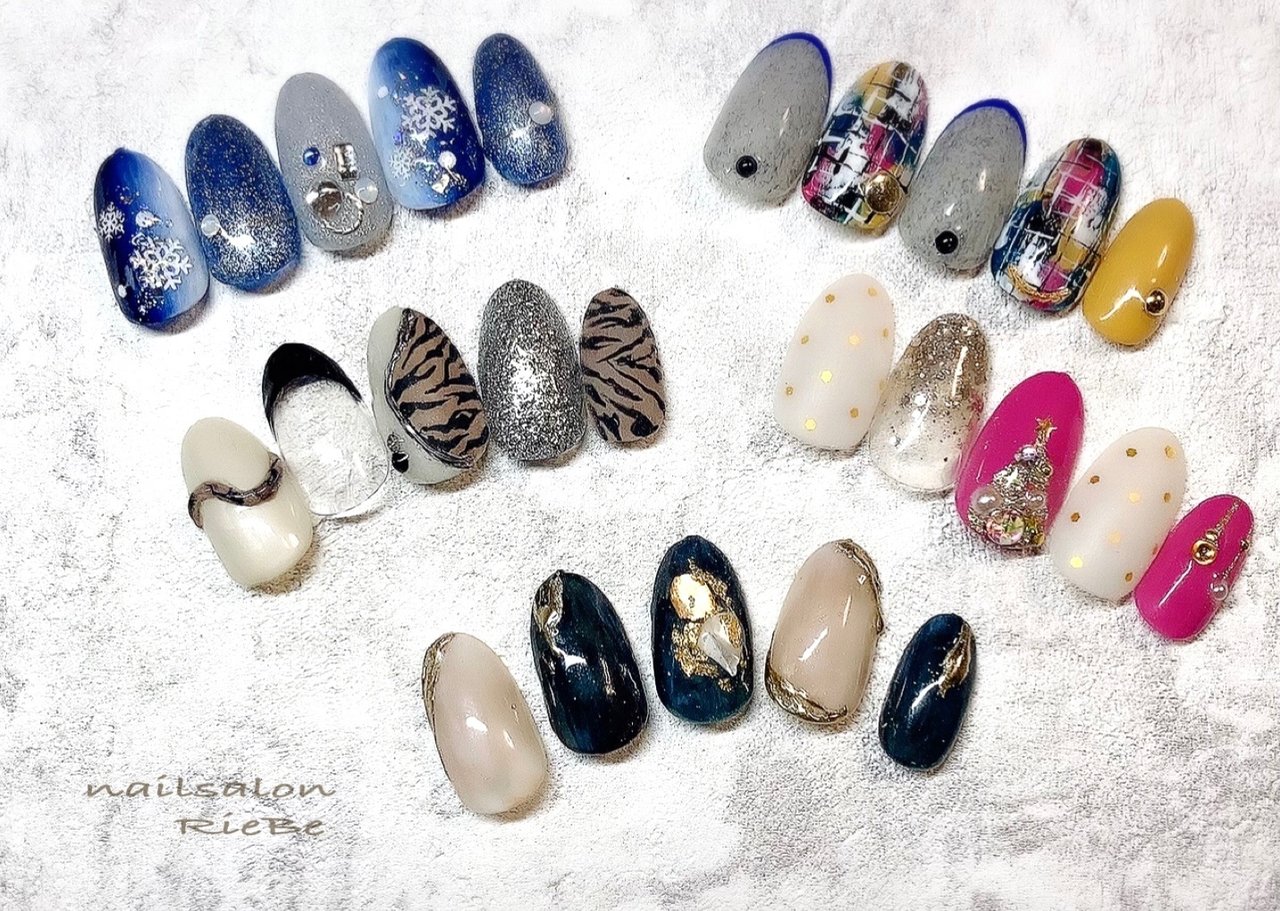 冬 お正月 成人式 クリスマス グラデーション Nail Salon Riebe リーヴェ のネイルデザイン No ネイルブック