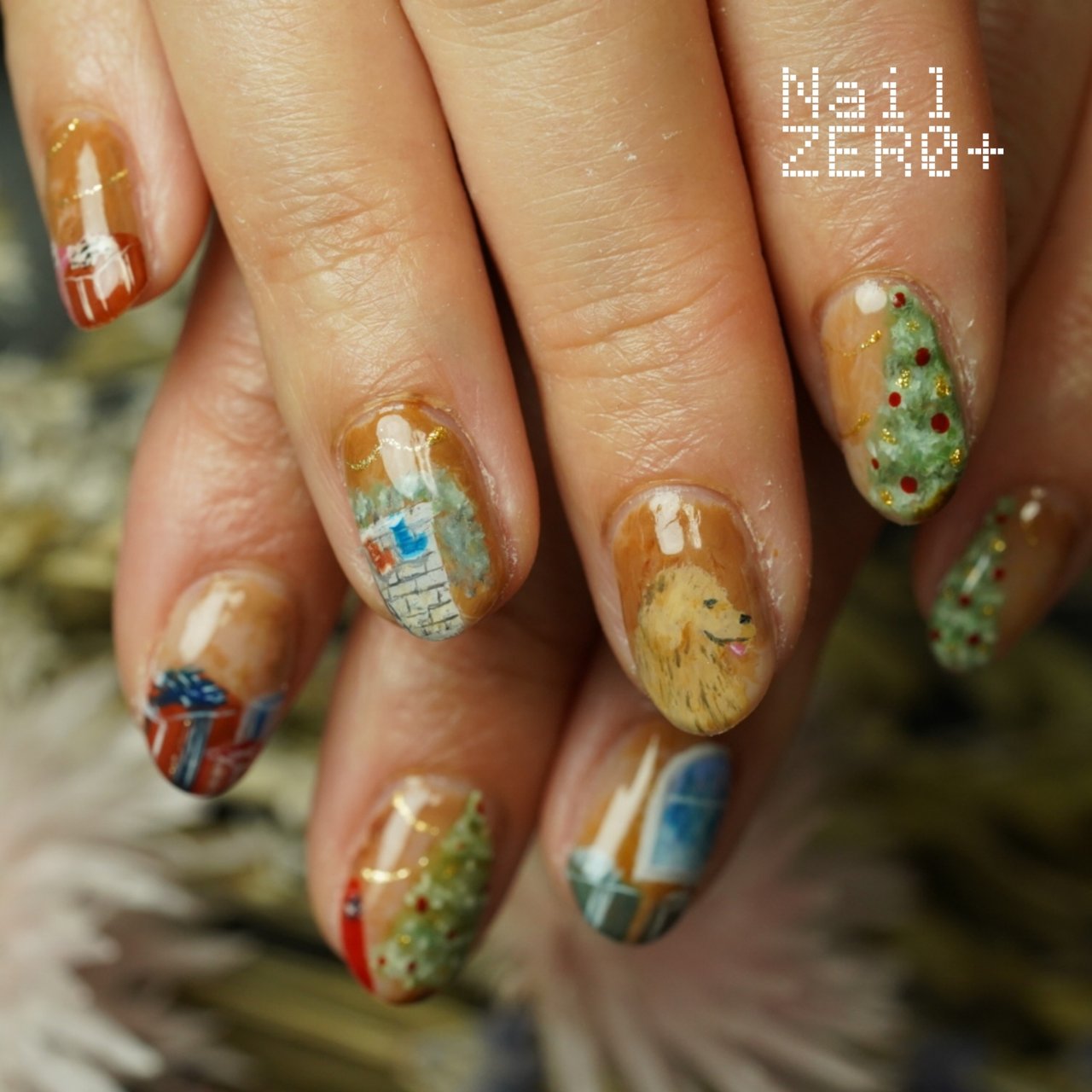 冬 クリスマス 女子会 ハンド ワンカラー 塩見隼人 池袋 ネイルゼロプラスのネイルデザイン No ネイルブック