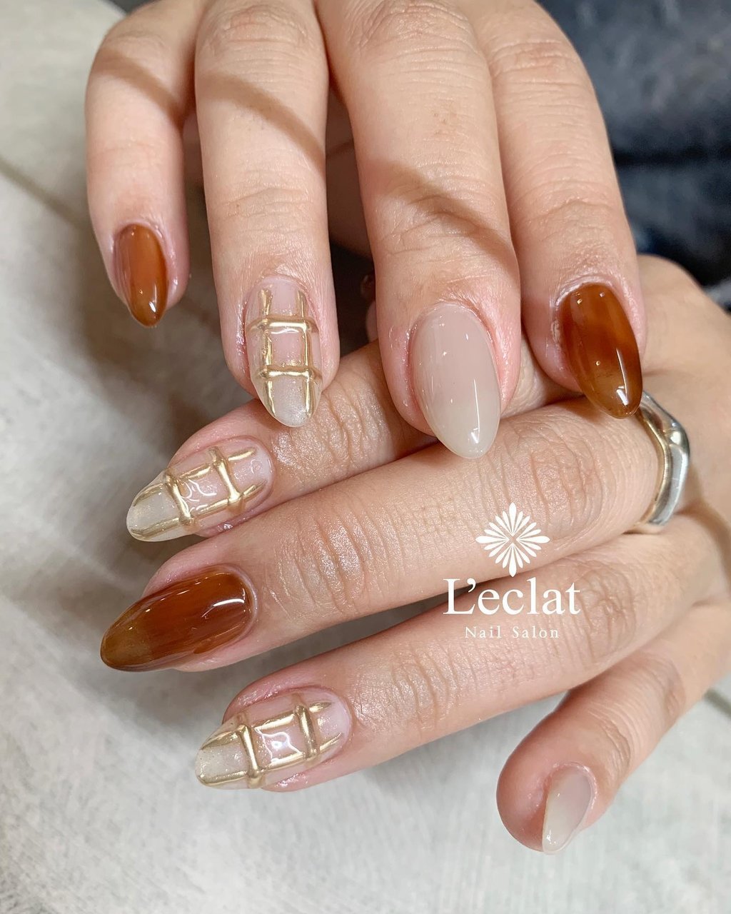 秋 冬 女子会 ハンド シンプル Nailsalon Leclatのネイルデザイン No ネイルブック