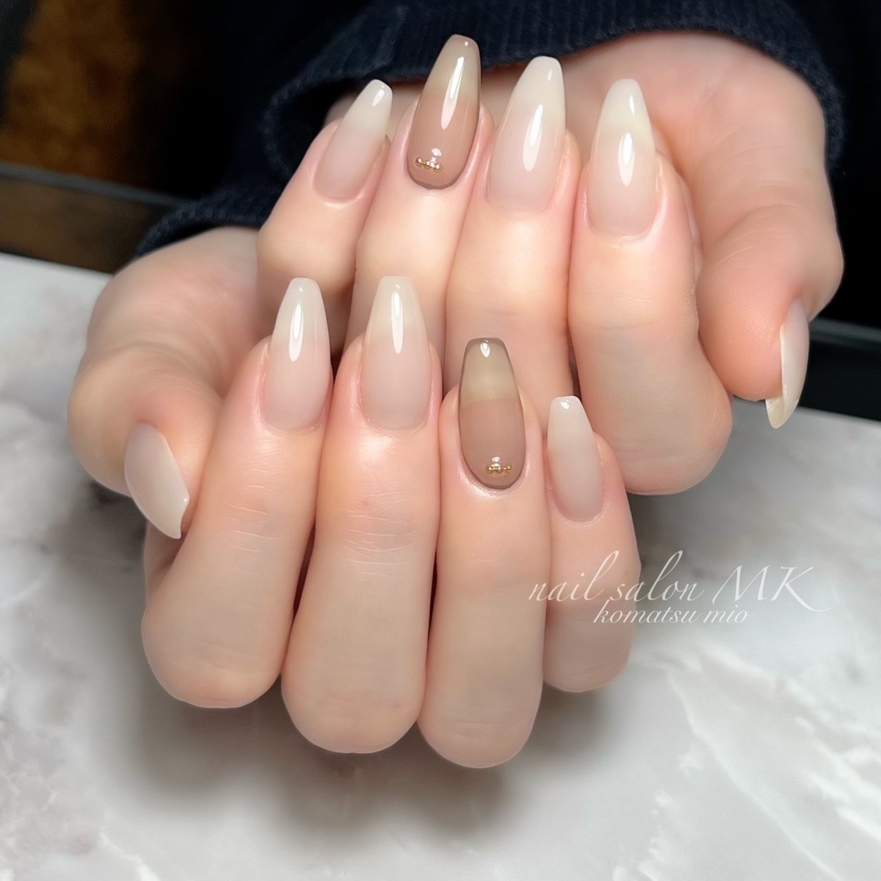 冬 ハンド シンプル ワンカラー シースルー Nail Salon Mkのネイルデザイン No 616 ネイルブック