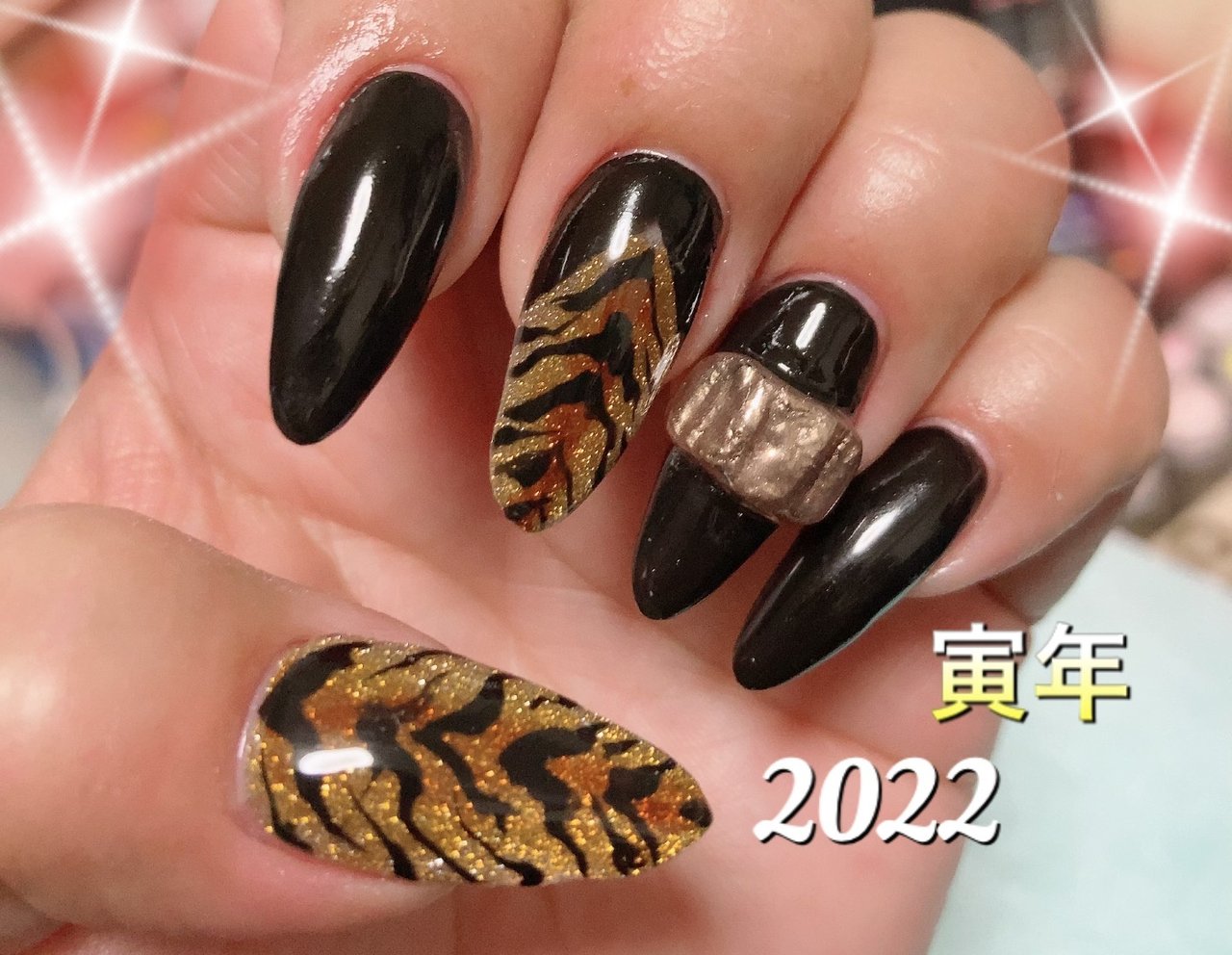 冬 オールシーズン ハンド アニマル柄 ロング げむちのネイルデザイン No ネイルブック