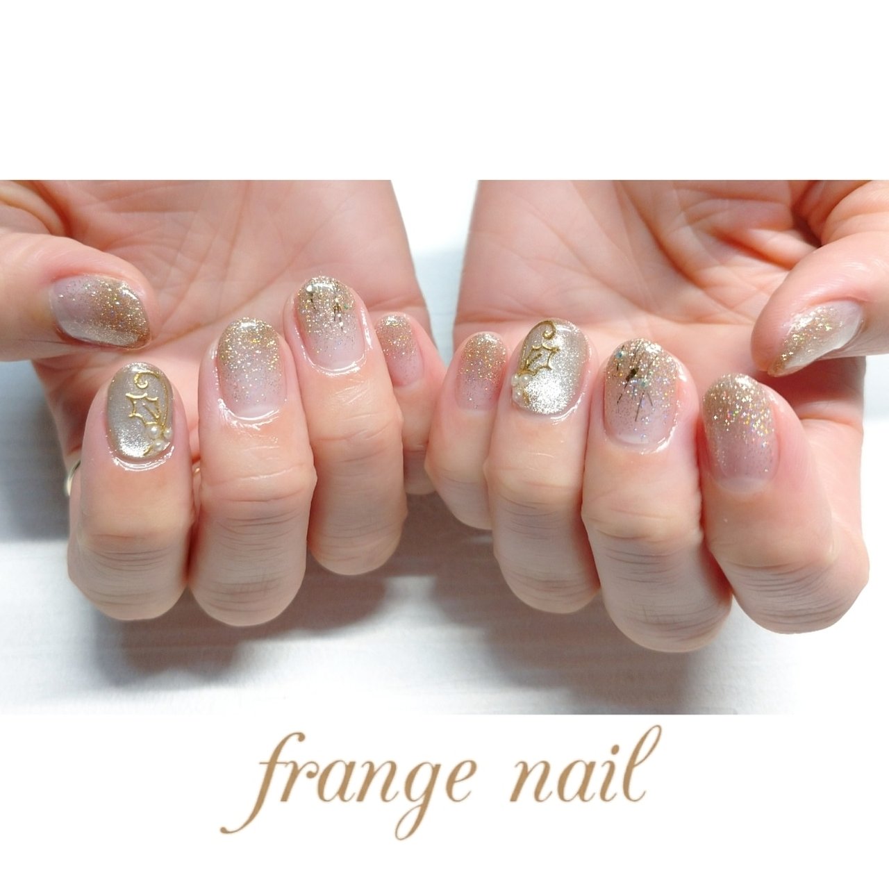 冬 クリスマス ハンド グラデーション マグネット Frange Nailのネイルデザイン No ネイルブック