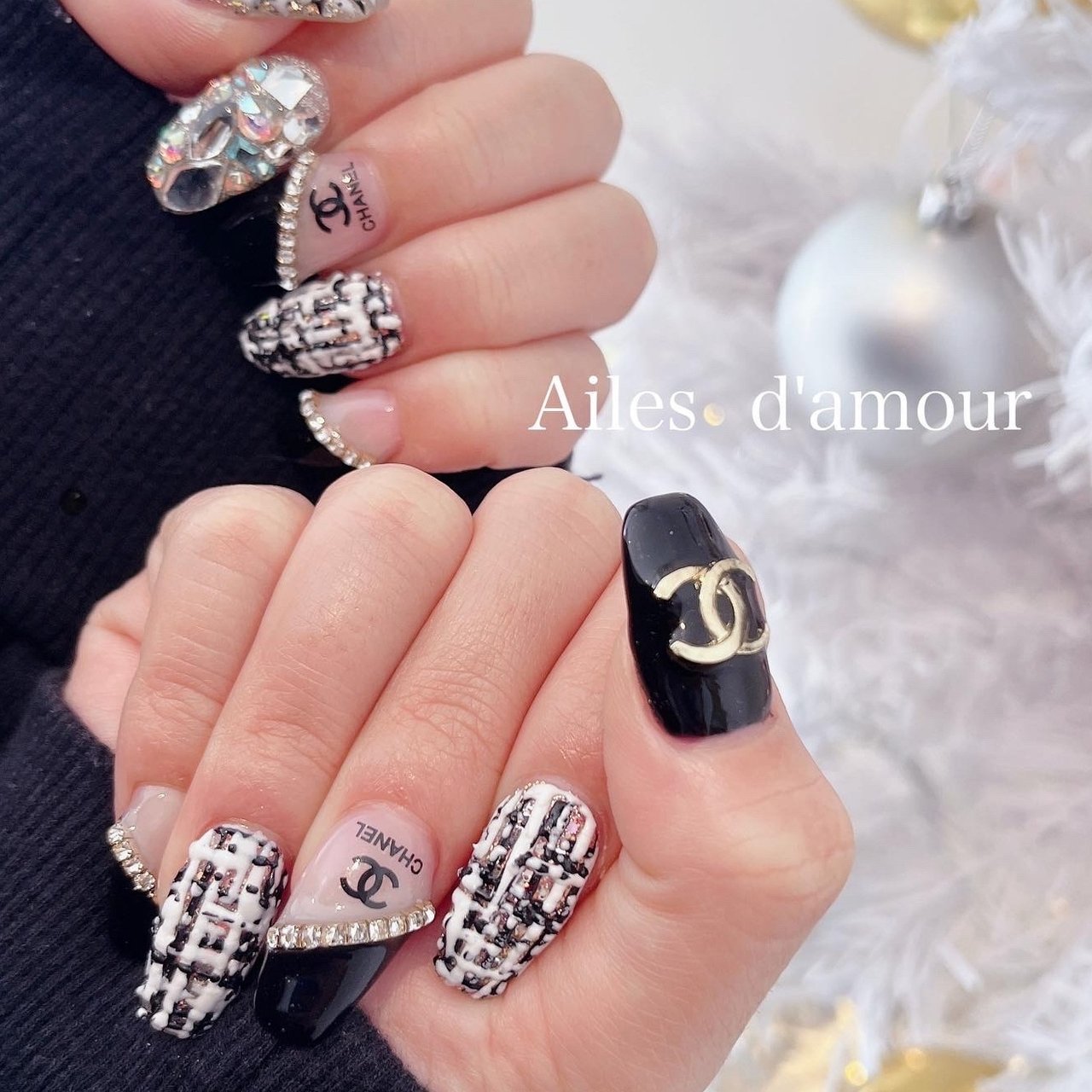 冬 クリスマス デート ハンド フレンチ Ailes D Amour エールダムールのネイルデザイン No 606 ネイルブック