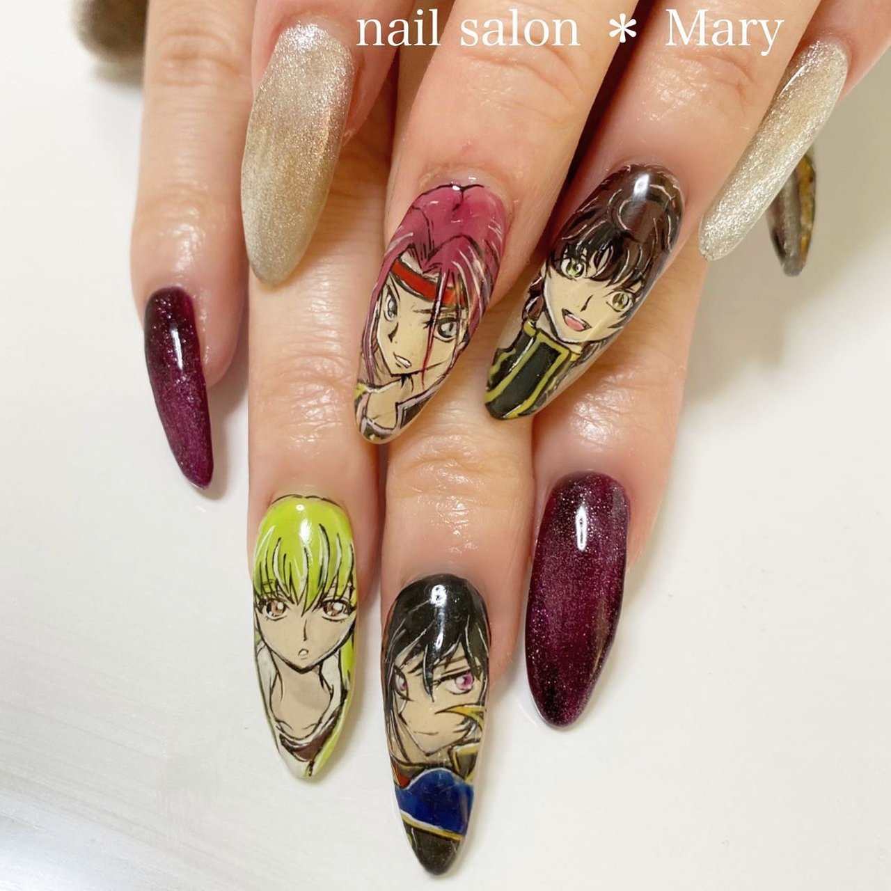 オールシーズン ハンド 痛ネイル キャラクター マグネット Maryのネイルデザイン No 623 ネイルブック