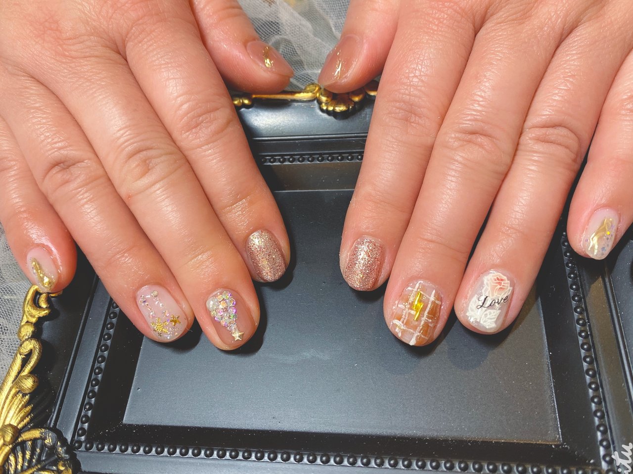 ショート ホワイト クリア ベージュ ジェルネイル パンダ Nail 川崎のネイルデザイン No ネイルブック