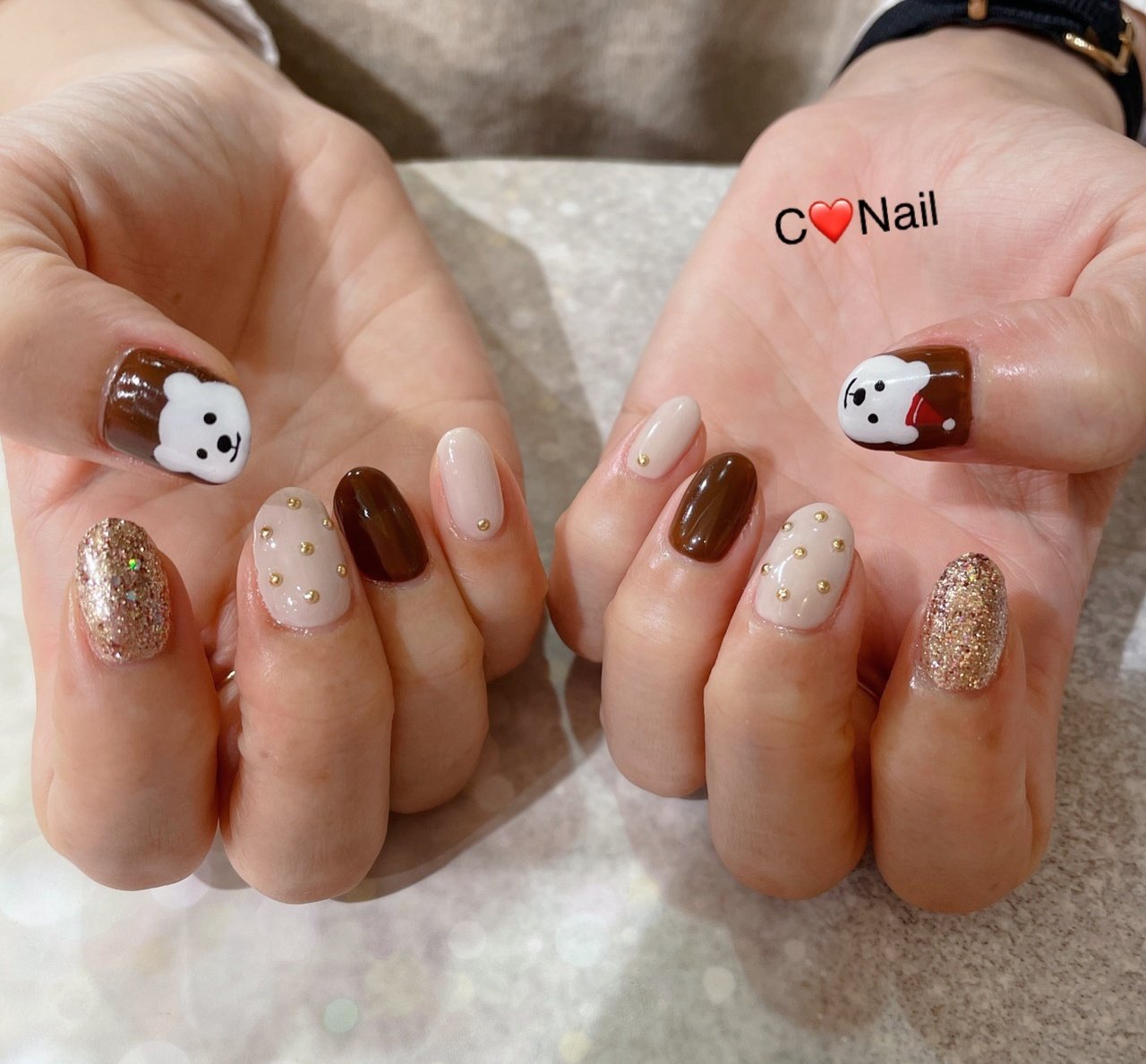 秋 冬 オールシーズン ハンド ラメ さいたま市プライベートサロンc Nailのネイルデザイン No 604 ネイルブック