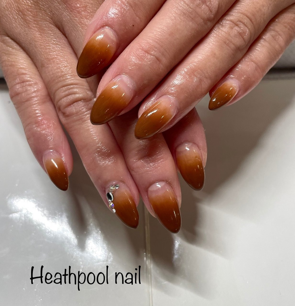 ハンド グラデーション ブラウン ジェルネイル Heathpoolnailのネイルデザイン No ネイルブック