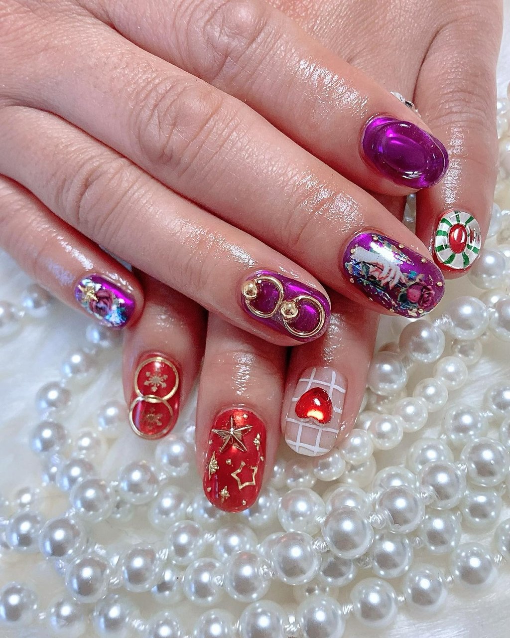 冬 ライブ クリスマス 女子会 ハンド Kyara Nailのネイルデザイン No ネイルブック