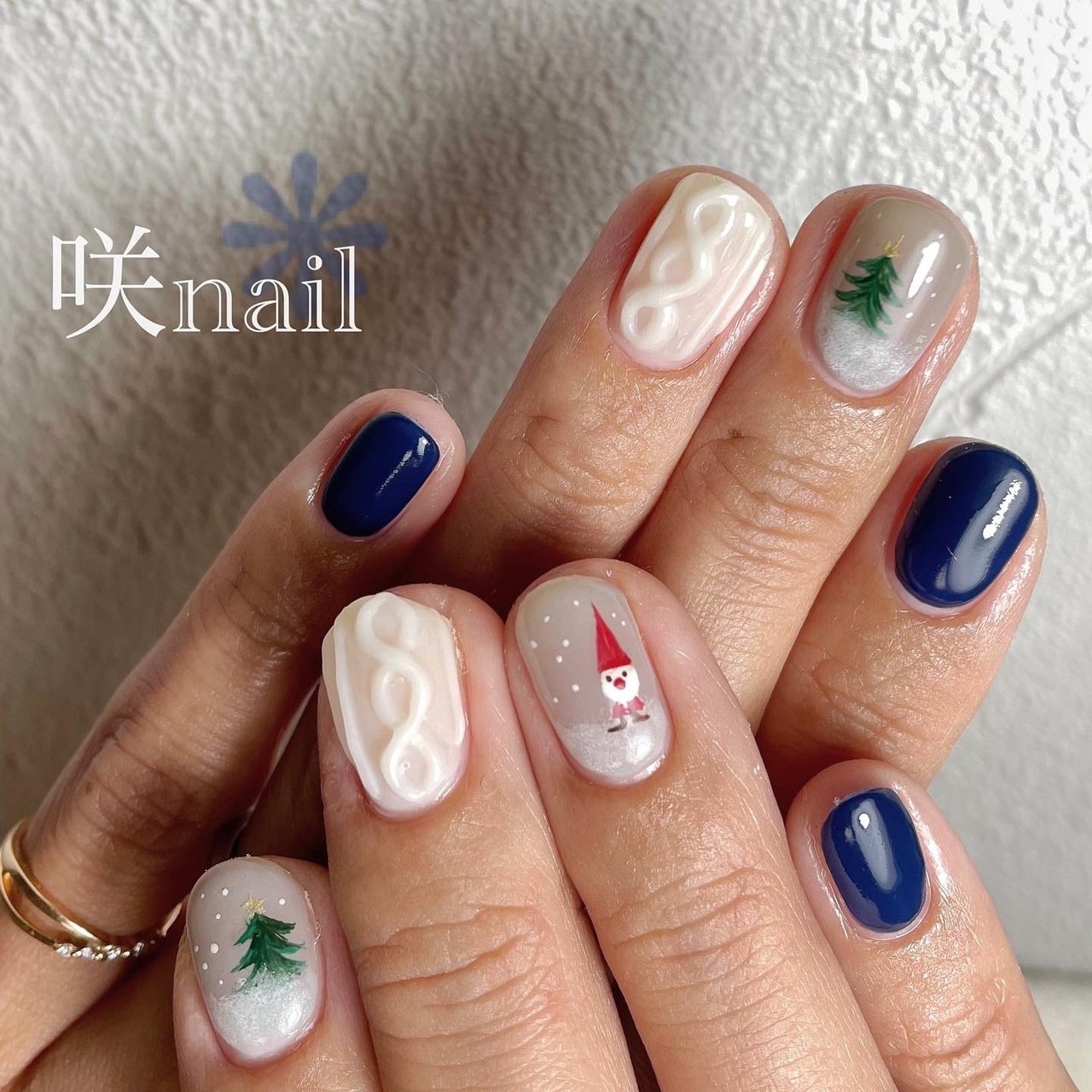 冬 クリスマス デート 女子会 ハンド 咲nail サキネイル のネイルデザイン No ネイルブック