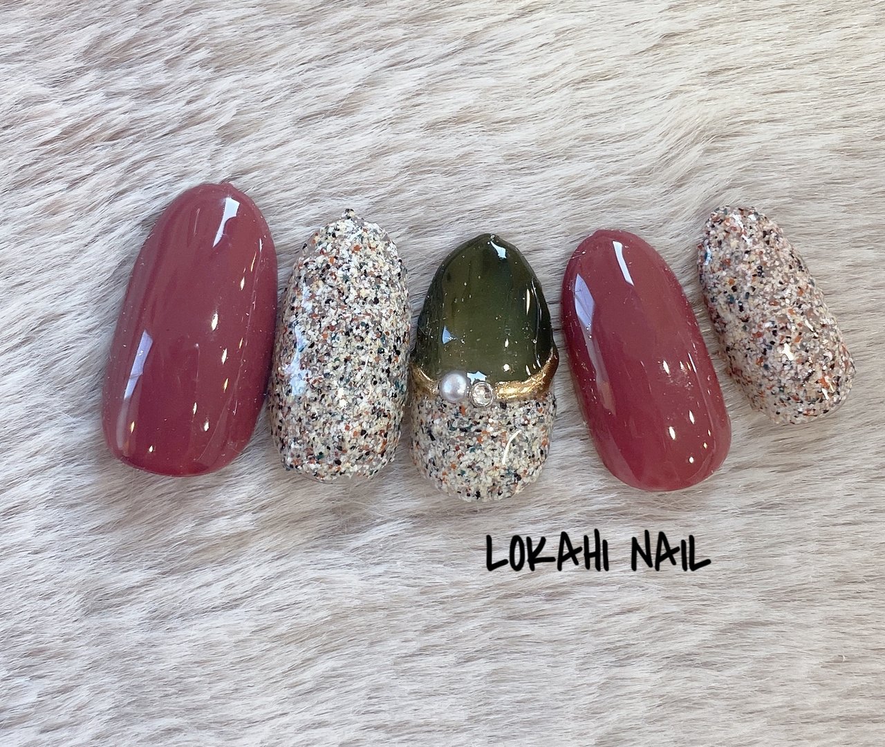 秋 冬 ハンド ネイルチップ Lokahi Nail ロカヒネイルのネイルデザイン No ネイルブック