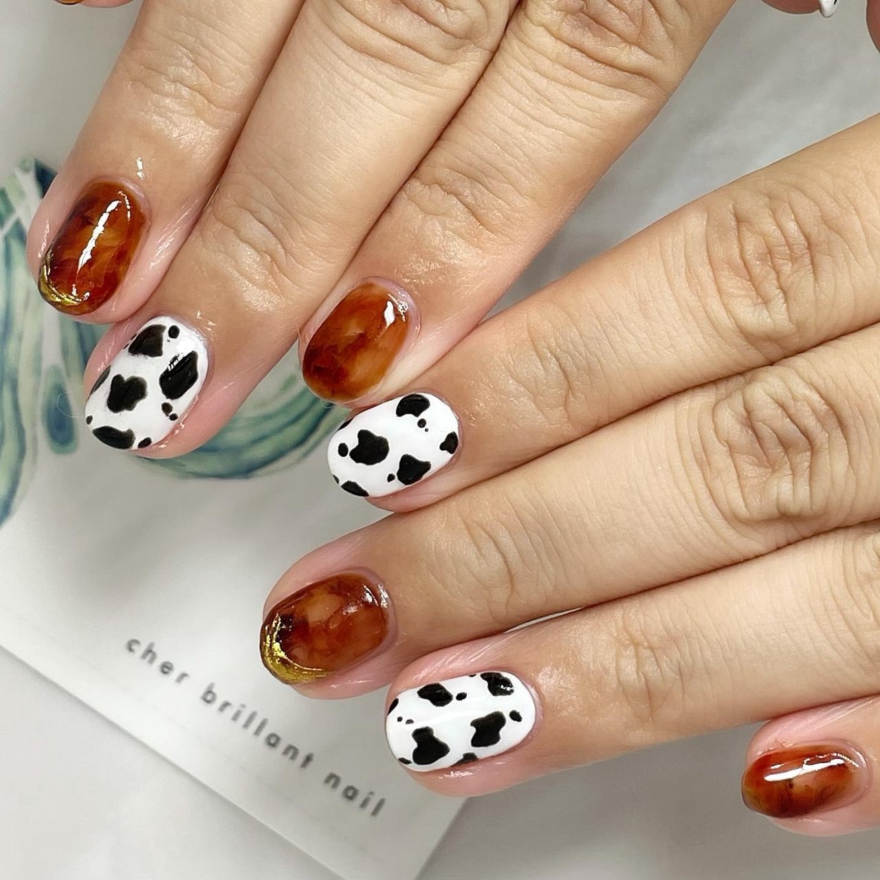 ハンド アニマル柄 べっ甲 お客様 浦安ネイルサロン Cb Nailのネイルデザイン No ネイルブック