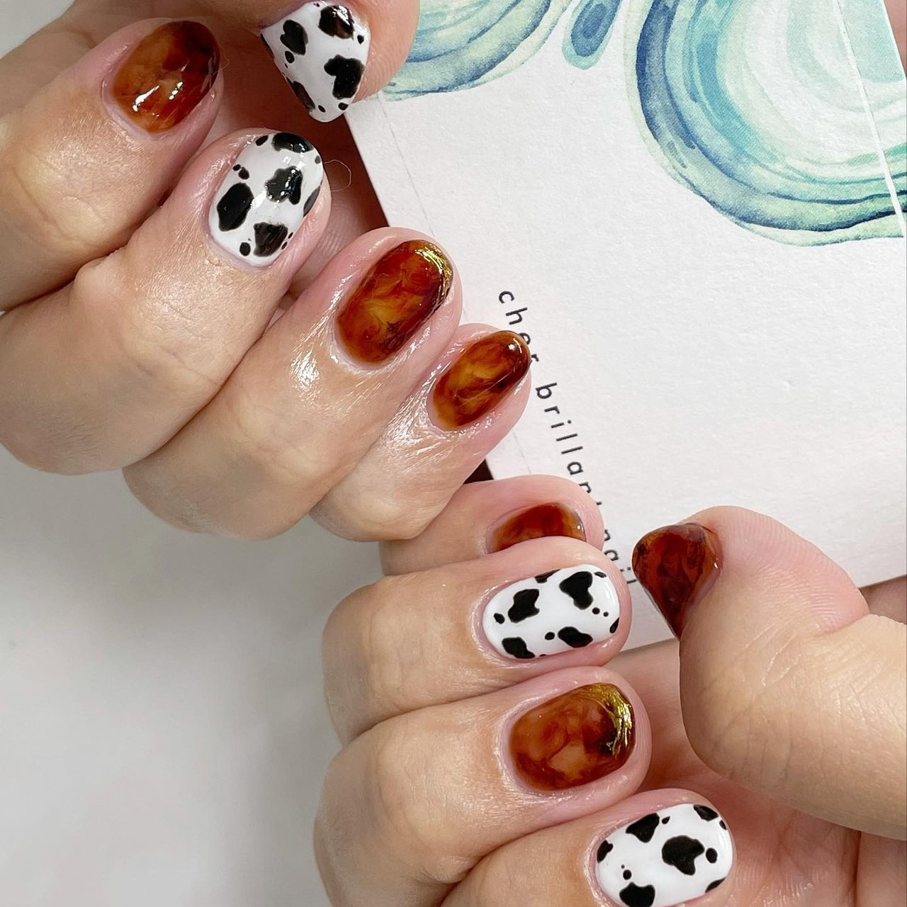 ハンド アニマル柄 べっ甲 お客様 浦安ネイルサロン Cb Nailのネイルデザイン No ネイルブック