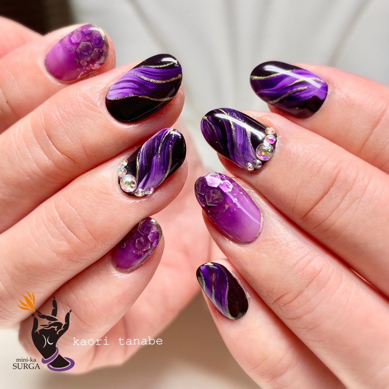 冬 オールシーズン 浴衣 パーティー ハンド 田邉薫 Kaori Tanabe のネイルデザイン No ネイルブック