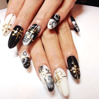 ブラック 黒 スカルプのネイルデザイン ネイルブック