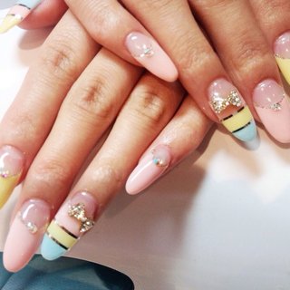 22年 新着順 ボーダー しましま デザインスカルプのネイルデザイン ネイルブック