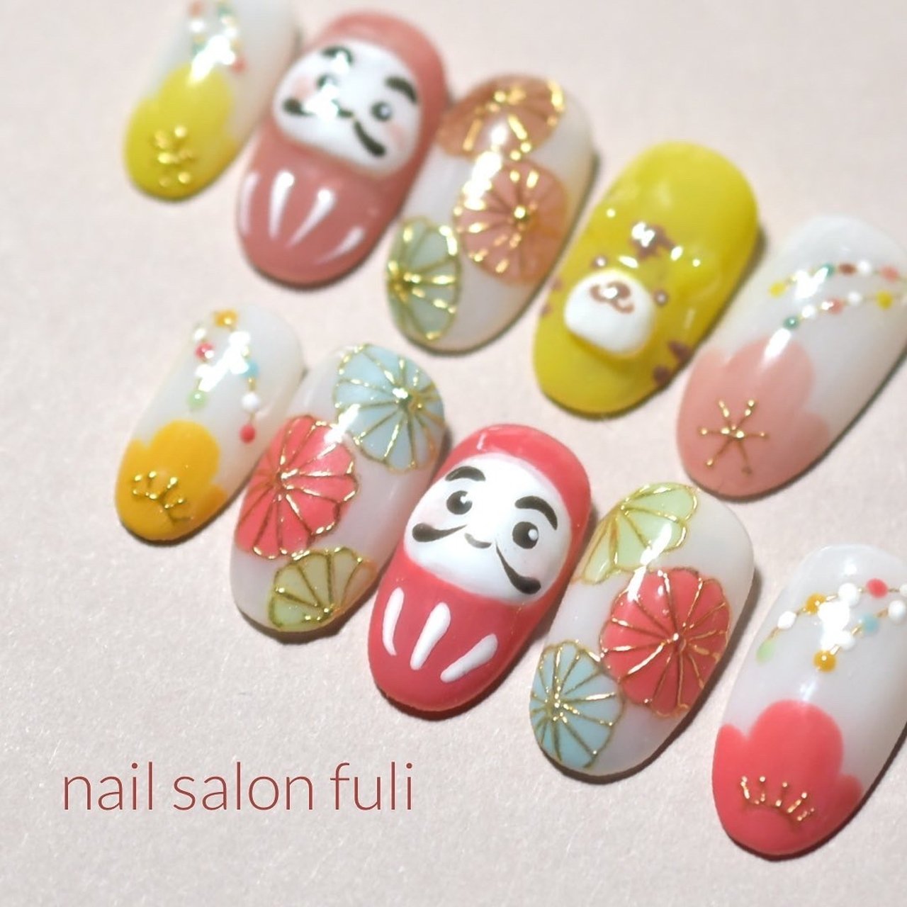 冬 お正月 パーティー 女子会 ハンド Nail Salon Fuliのネイルデザイン No 663 ネイルブック