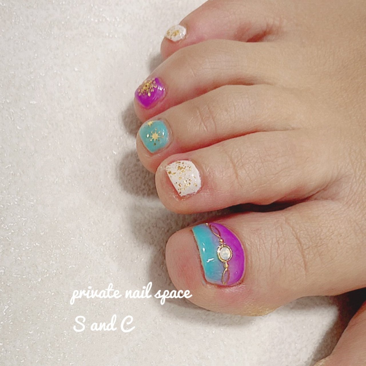 オールシーズン 旅行 海 リゾート フット Private Nail Space S And Cのネイルデザイン No 673 ネイル ブック