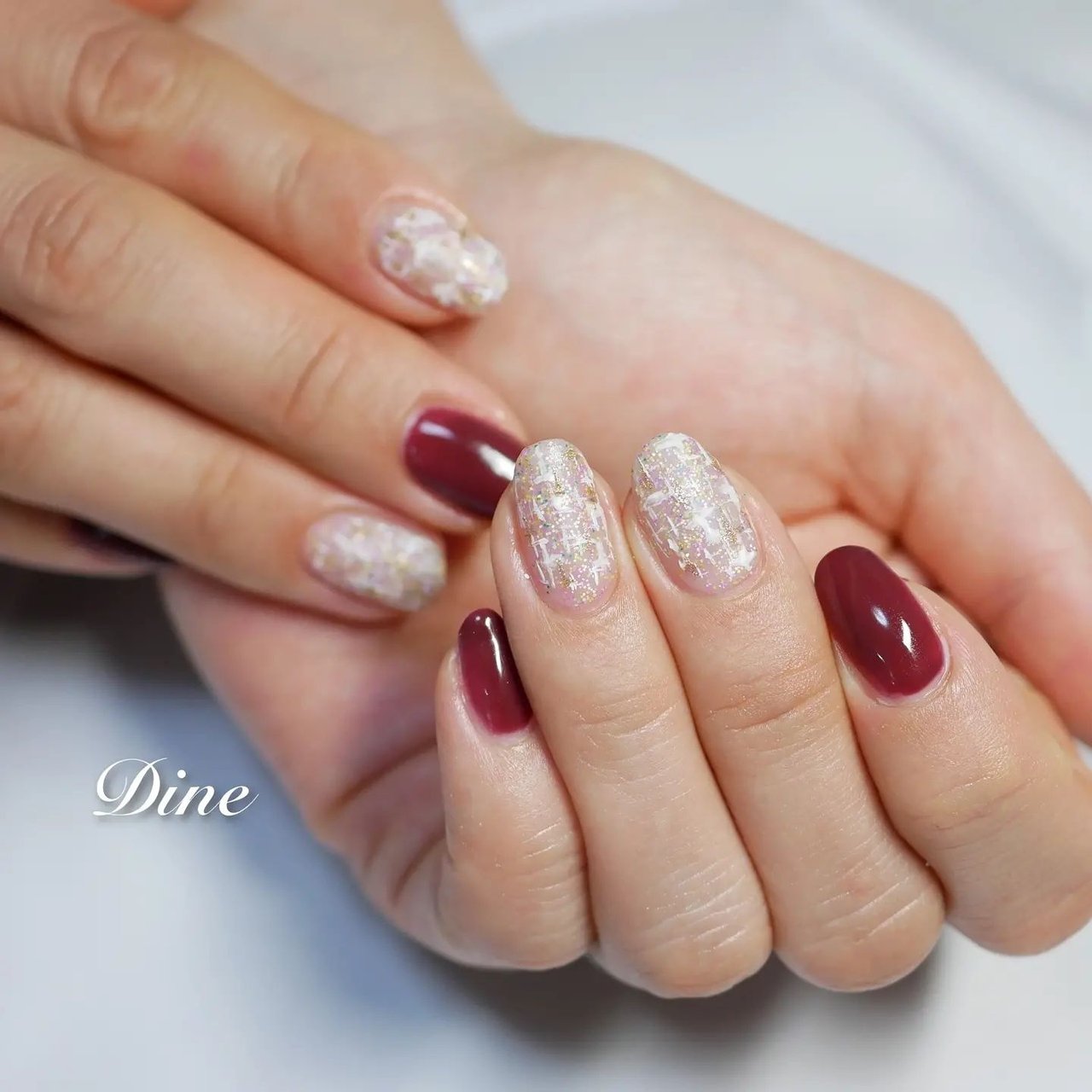 冬 ハンド シンプル チェック ツイード キョーコ 白金ネイルサロン のネイルデザイン No ネイルブック