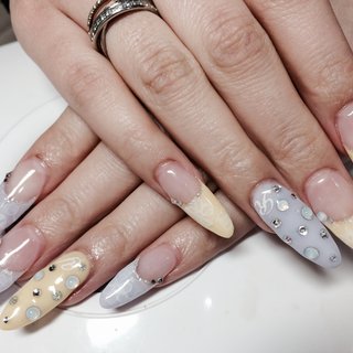 夏 シンプル スカルプチュアのネイルデザイン ネイルブック