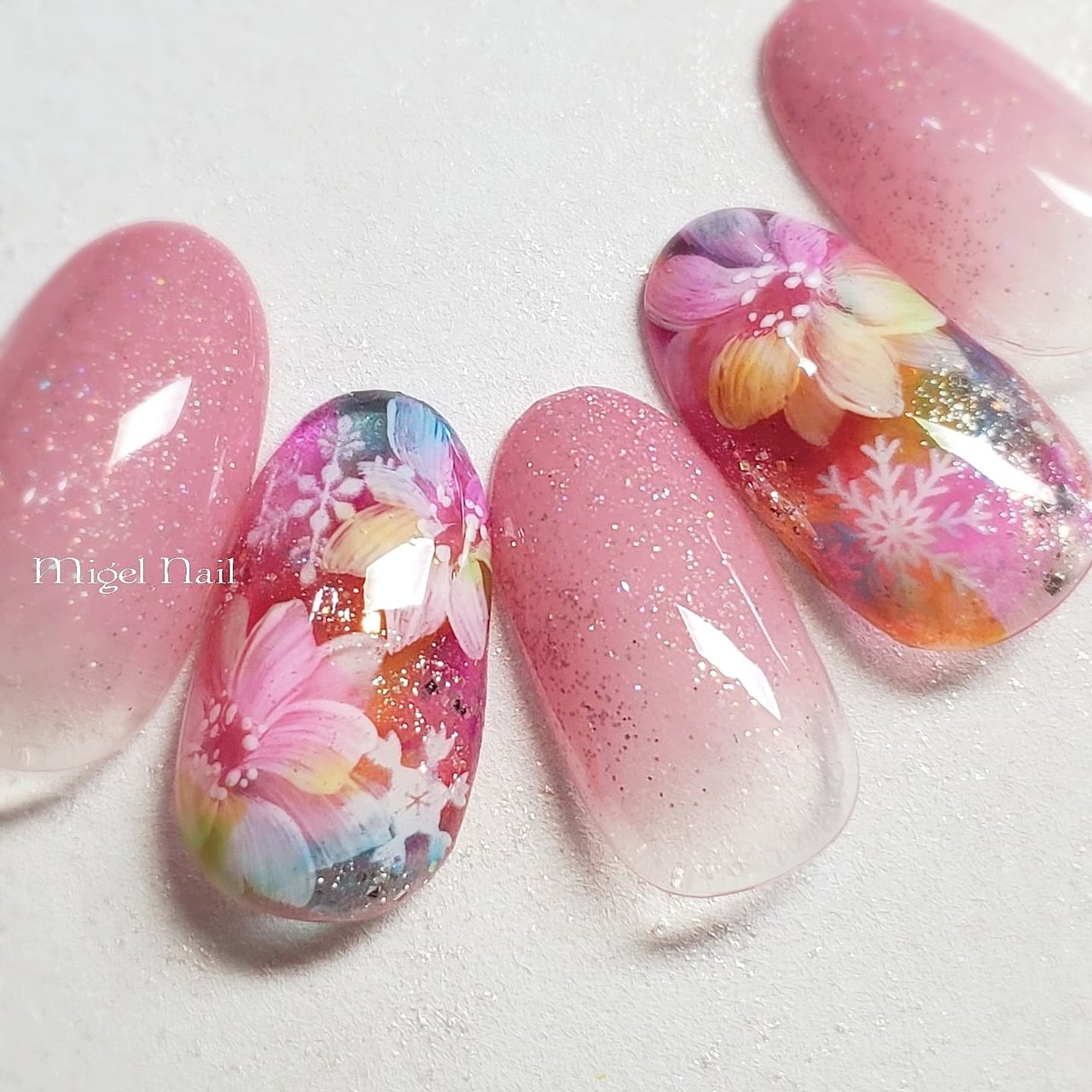 お正月 成人式 クリスマス ブライダル ラメ Migel Nailのネイルデザイン No ネイルブック