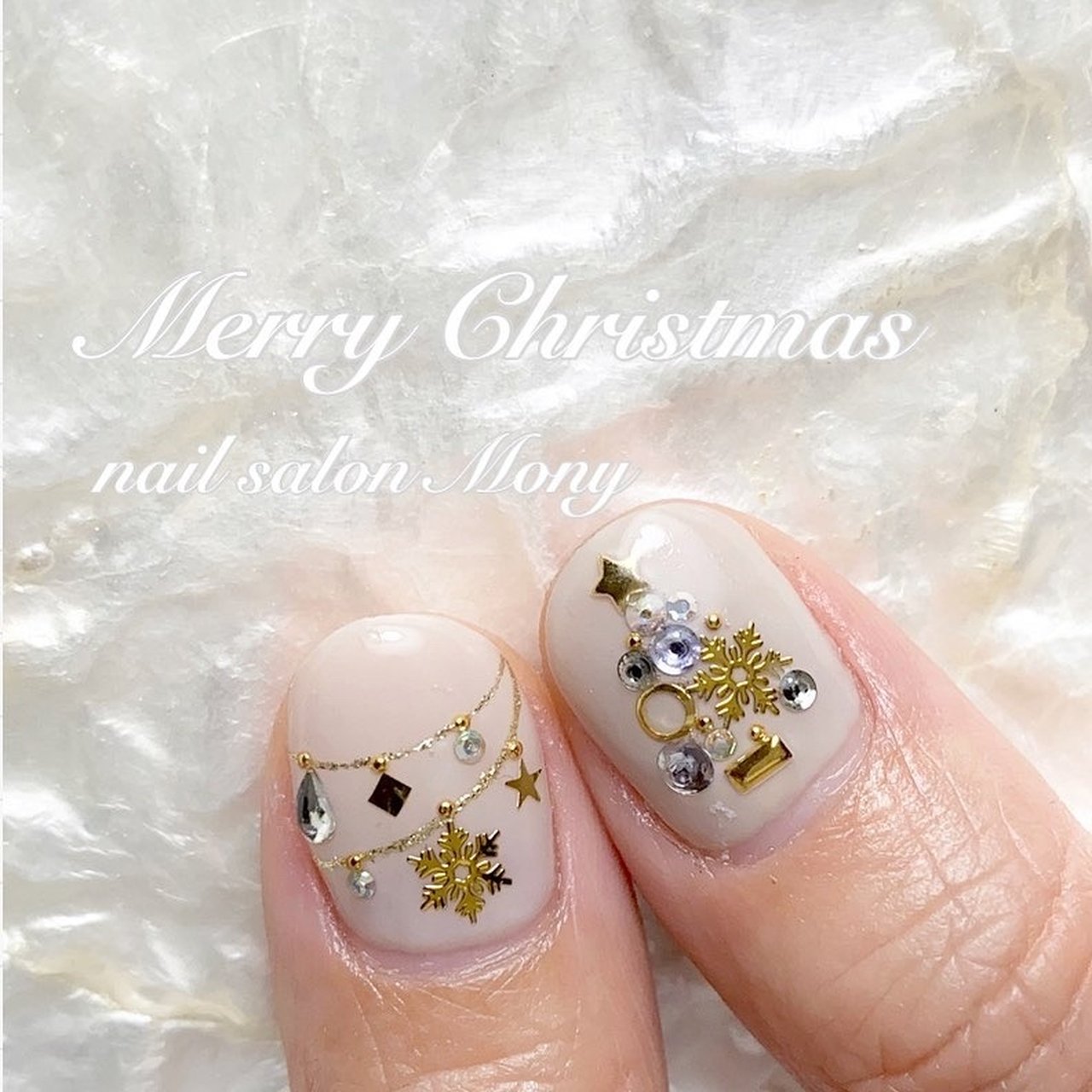 冬 クリスマス オフィス ブライダル ハンド Tsukiyo Nail のネイルデザイン No ネイルブック