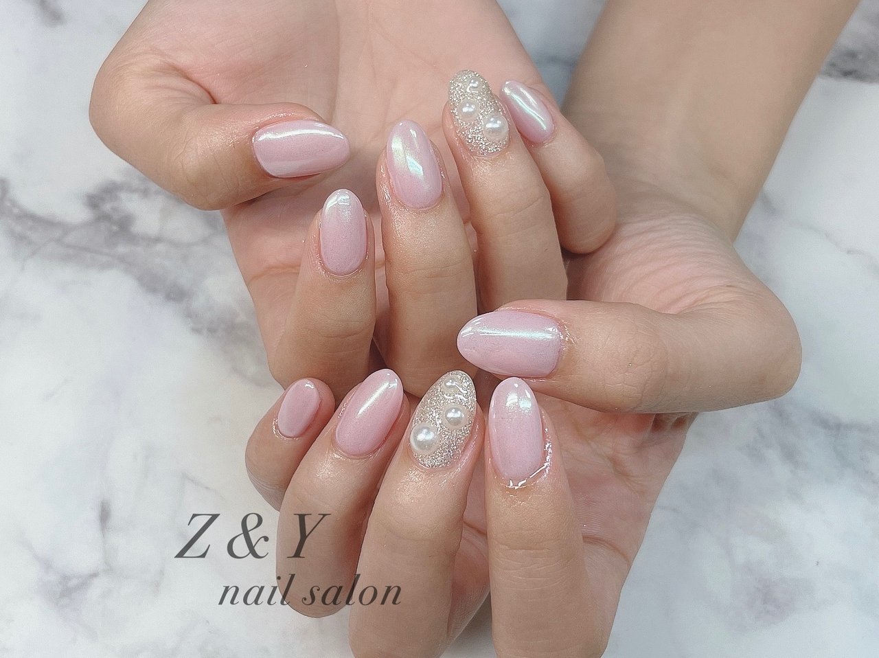 オールシーズン ブライダル デート 女子会 ハンド Z Y Nail博多駅前店 Sayaka のネイルデザイン No ネイル ブック