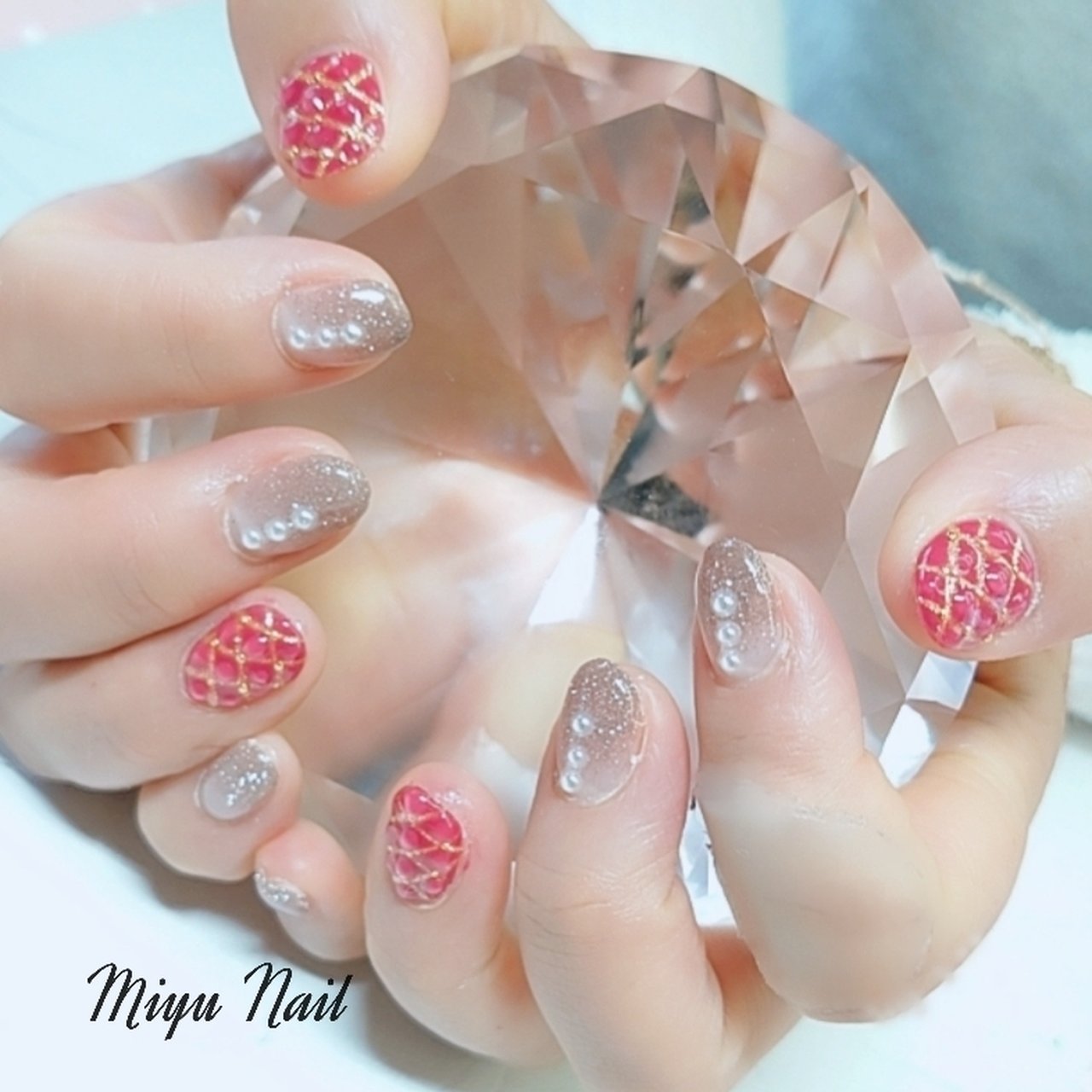 冬 オールシーズン ハンド グラデーション ラメ Miyu Nailのネイルデザイン No ネイルブック