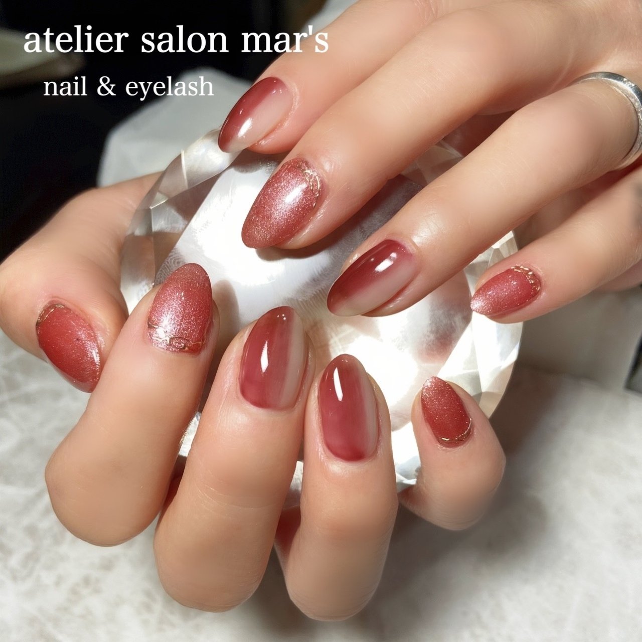 オールシーズン ハンド グラデーション ラメ マグネット Masayoのネイルデザイン No ネイルブック